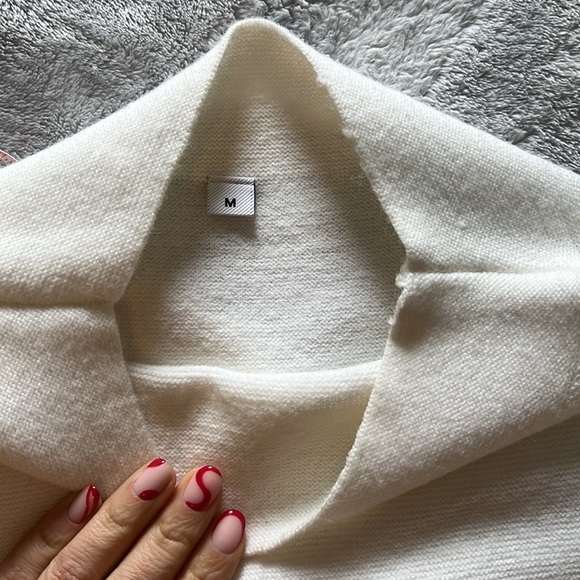 Oversized winter white sweater dress M - Picture 6 of 11